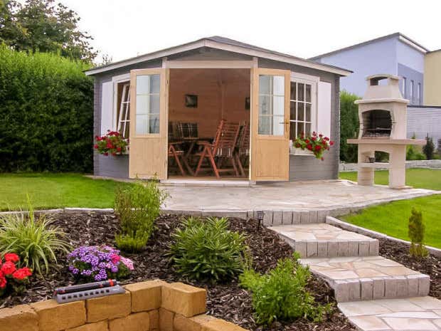 Photo du client: Abri de jardin pentagonal Monica Royal