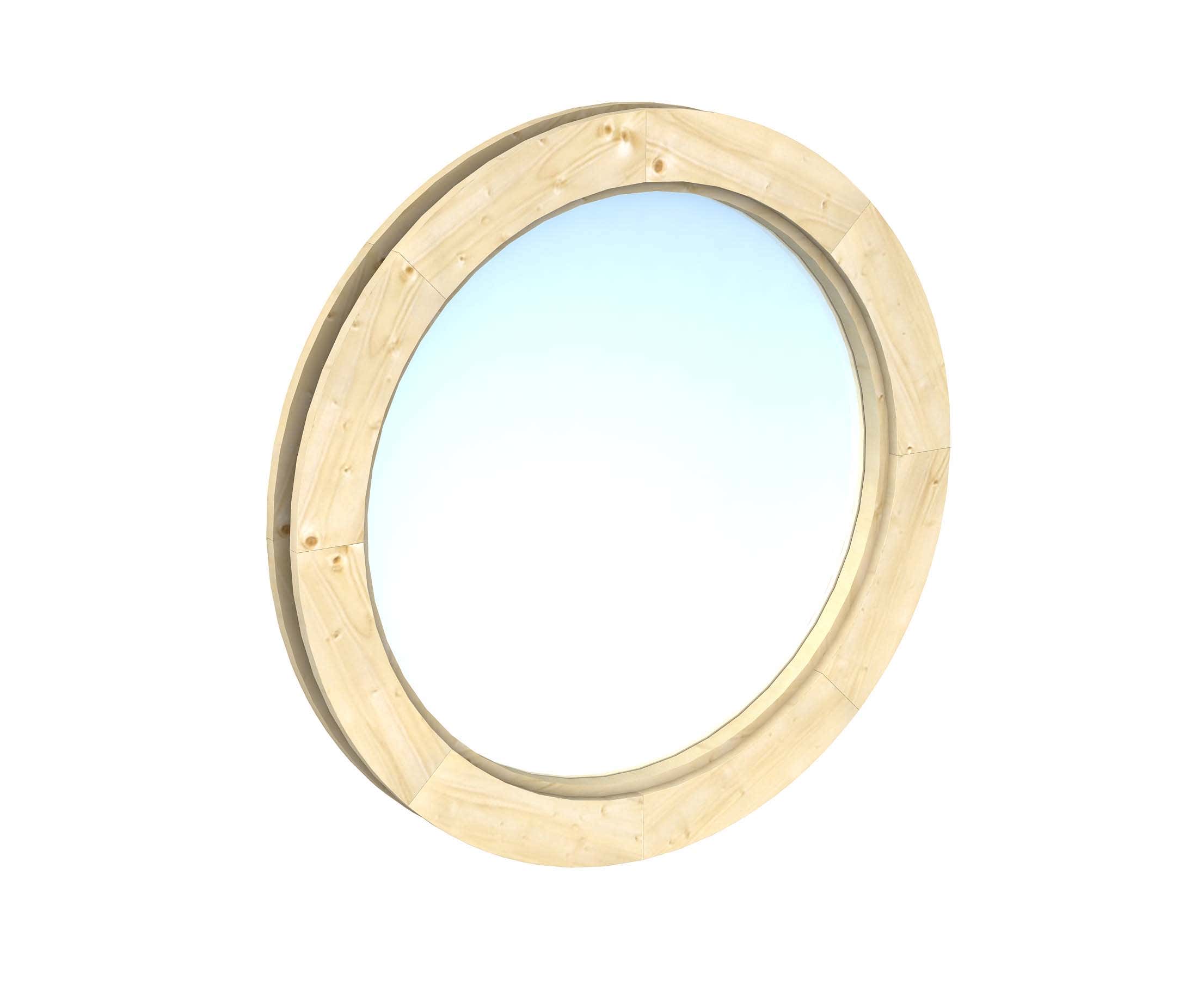 Fenêtre ronde moderne FinnTherm pour un mur de 40 mm d'épaisseur - verre normal ISO