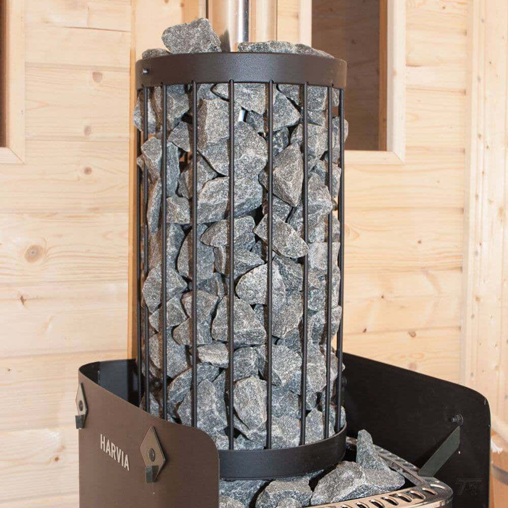 Protecteur de tuyau de poêle Stone Basket pour poêle à bois Harvia M3