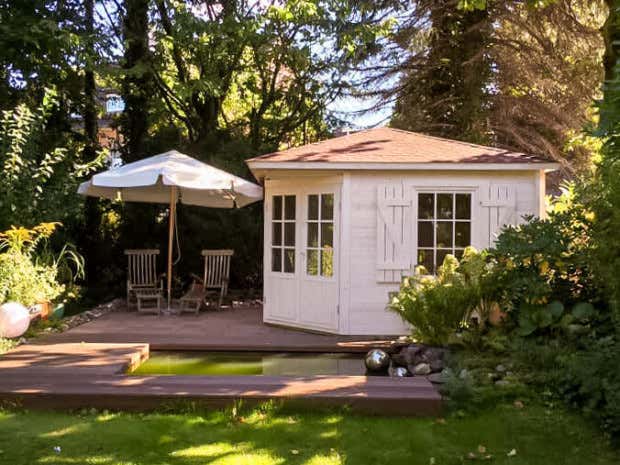 Photo du client: Abri de jardin pentagonal Monica Royal