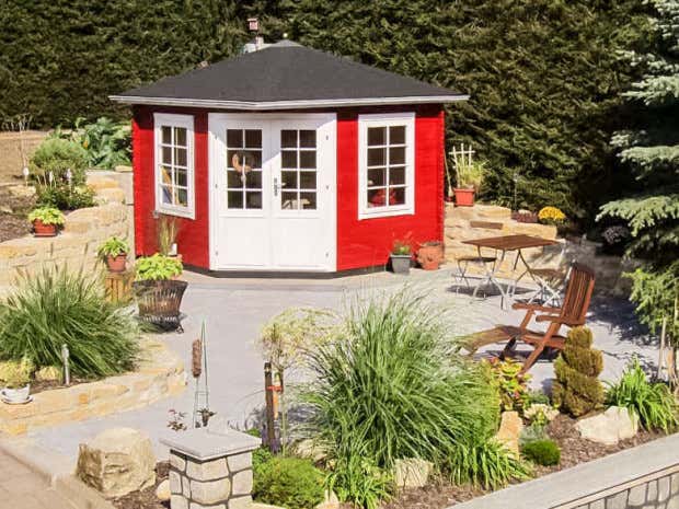 Photo du client: Abri de jardin pentagonal Monica