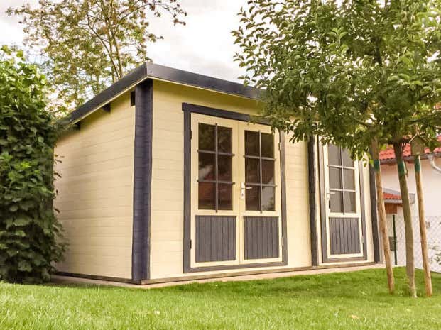 Photo du client: Poolhouse - Abri de jardin Maria toit monopente avec annexe