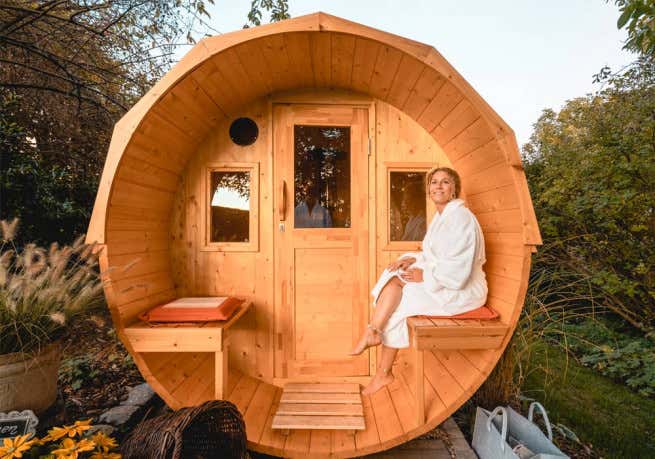Photo du client: Sauna tonneau FinnTherm Sam