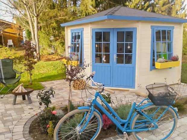 Photo du client: Abri de jardin pentagonal Monica