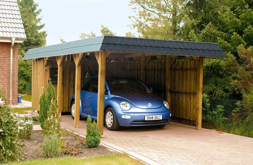 Garage avec carport , sur notre boutique, Bois heureux