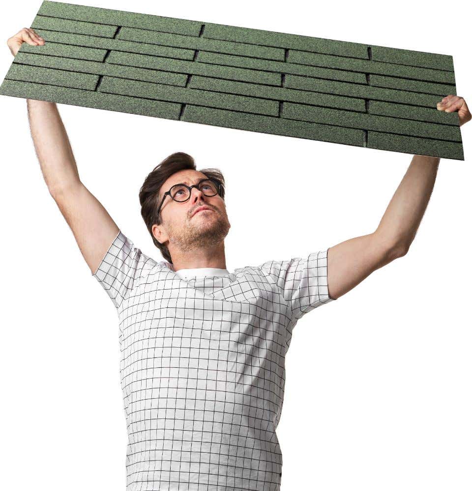 Bardeaux de toit verts 3 m².