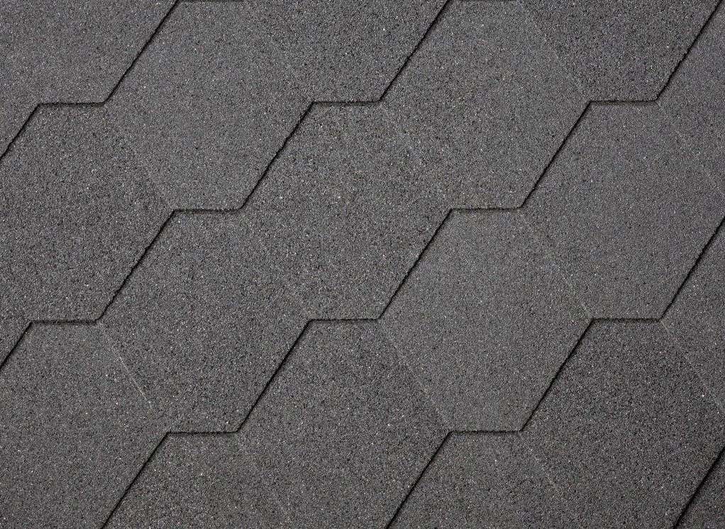 Bardeaux hexagonaux Premium noir 3m²