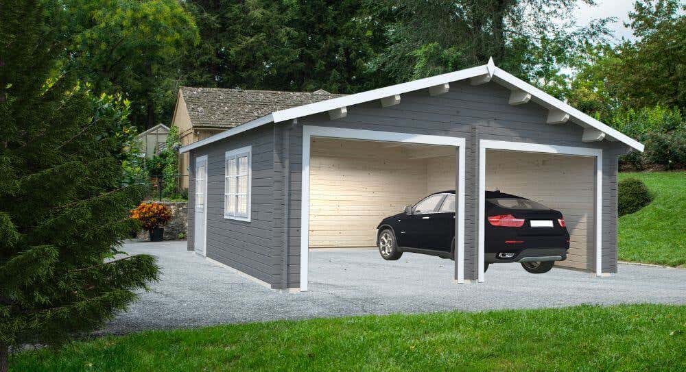 Garage double en bois Palmako Roger 28,4 m²