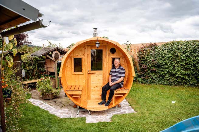 Photo du client: Sauna tonneau FinnTherm Sam