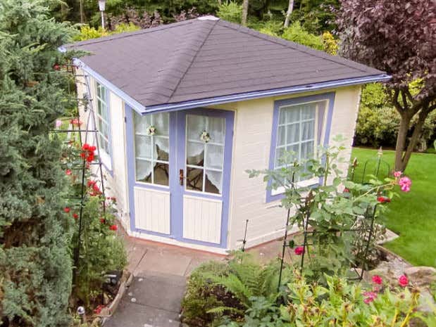 Photo du client: Abri de jardin pentagonal Monica