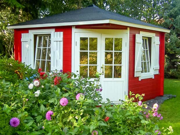 Photo du client: Abri de jardin pentagonal Monica Royal