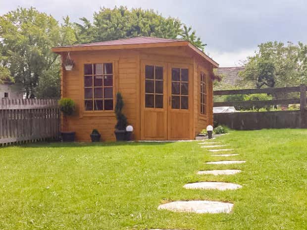 Photo du client: Abri de jardin pentagonal Monica