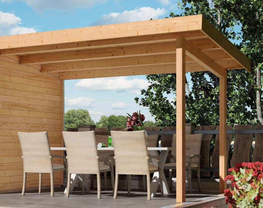 Toit annexe pour le sauna Skrollan 2+3