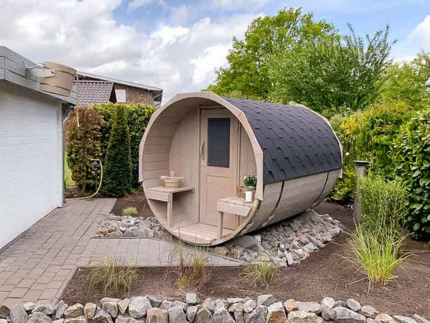 Photo du client: Sauna tonneau FinnTherm Sam