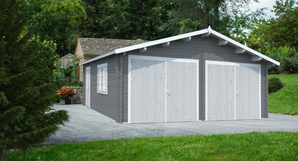 Garage double en bois Palmako Roger 28,4 m²