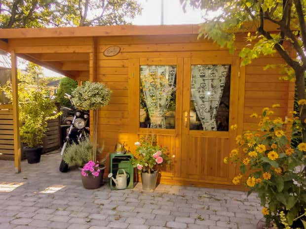 Photo du client: Abri de jardin Maria toit en pente